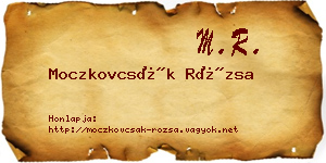 Moczkovcsák Rózsa névjegykártya